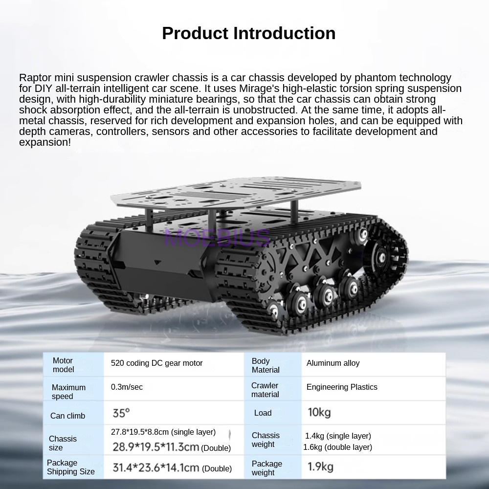 Telaio del serbatoio di assorb - Tracked Robot Chassis recensione e prezzo